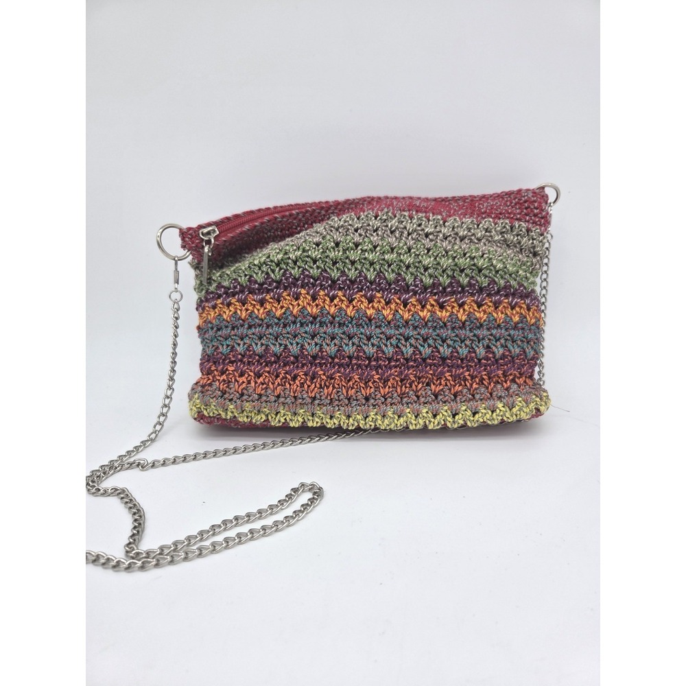 The SAK Original Bohemian Crochet Crossbody Multi Color Purse Bag